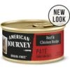 American Journey Pate Beef & Chicken Recipe Grain-Free Canned Cat Food, 3-oz Can, 24 Count -PurePet Bites Shop 133890 MAIN. AC SS1800 V1670015551