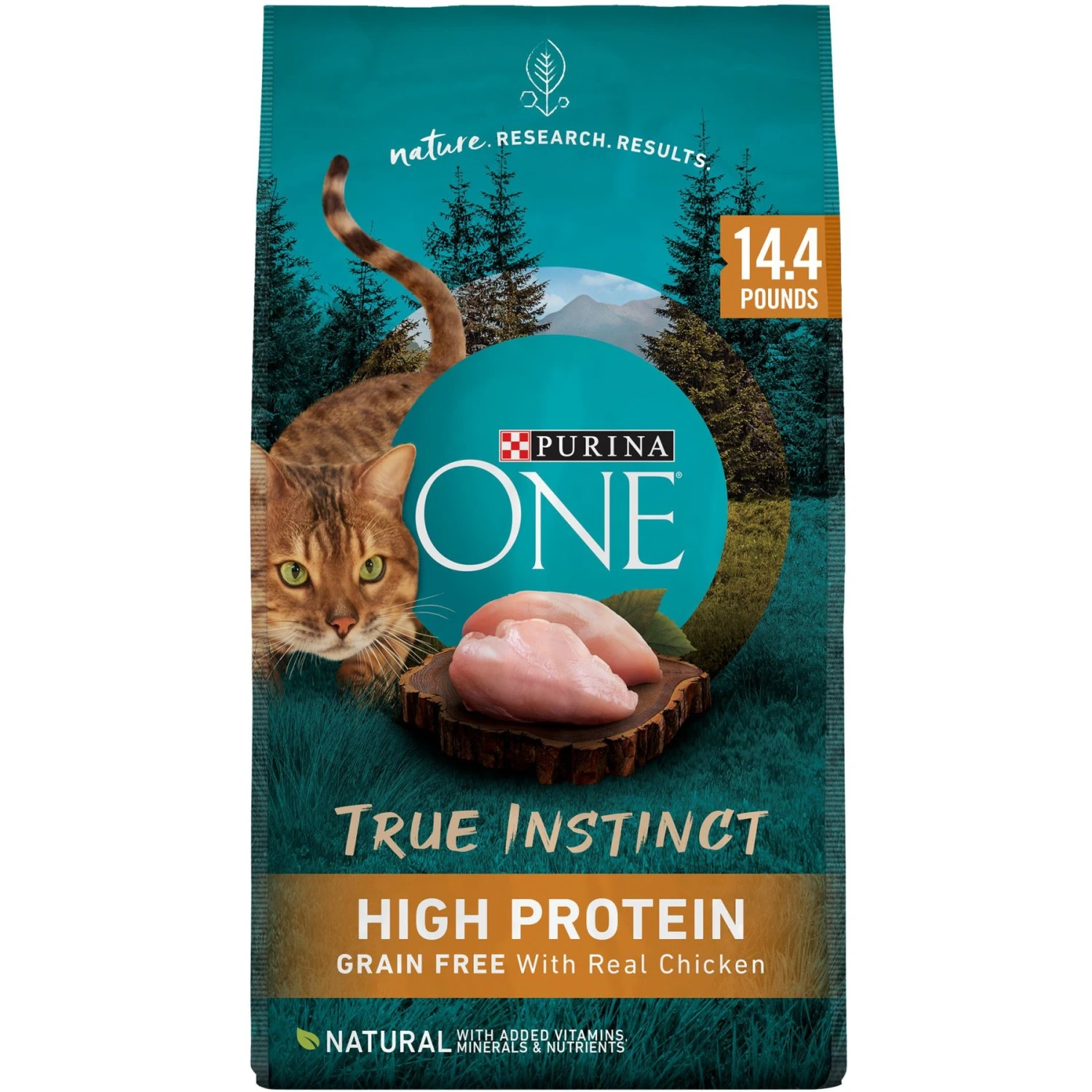 Purina ONE True Instinct Natural Real Chicken Plus Vitamins & Minerals High Protein Grain-Free Dry Cat Food 3 Purina ONE True Instinct Natural Real Chicken Plus Vitamins & Minerals High Protein Grain-Free Dry Cat Food
