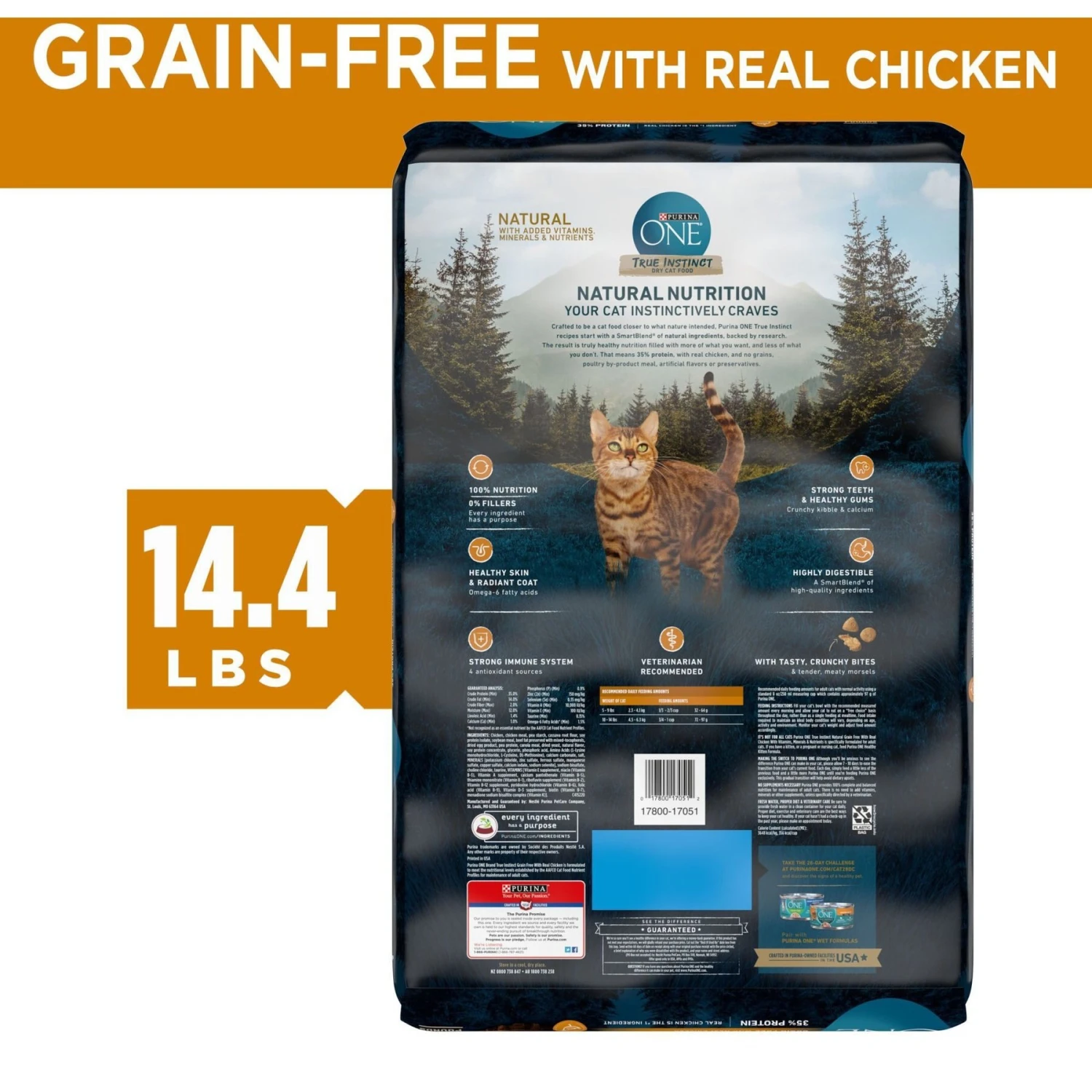 Purina ONE True Instinct Natural Real Chicken Plus Vitamins & Minerals High Protein Grain-Free Dry Cat Food 4 Purina ONE True Instinct Natural Real Chicken Plus Vitamins & Minerals High Protein Grain-Free Dry Cat Food - Image 2