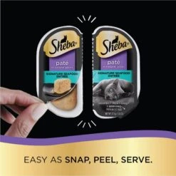 Sheba Perfect Portions Seafood Pate Variety Pack Grain-Free Adult Wet Cat Food Trays 14 Sheba Perfect Portions Seafood Pate Variety Pack Grain-Free Adult Wet Cat Food Trays -PurePet Bites Shop 140273 PT3. AC SS1800 V1626816418