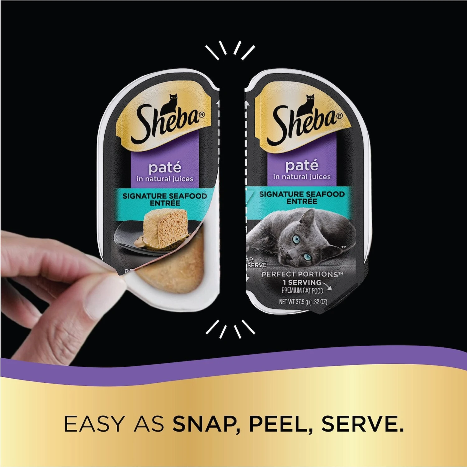 Sheba Perfect Portions Seafood Pate Variety Pack Grain-Free Adult Wet Cat Food Trays 6 Sheba Perfect Portions Seafood Pate Variety Pack Grain-Free Adult Wet Cat Food Trays - Image 4