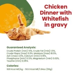 Almo Nature HQS La Cucina Chicken With Whitefish Grain-Free Cat Food Pouches -PurePet Bites Shop 141494 PT4. AC SS1800 V1639523486