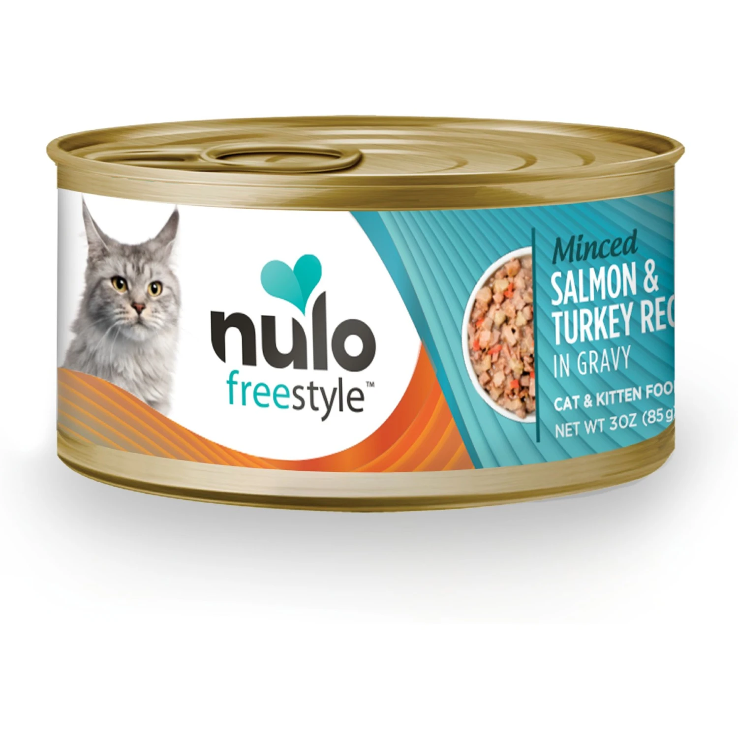 Nulo Freestyle Minced Salmon & Turkey In Gravy Grain-Free Canned Cat & Kitten Food 4 Nulo Freestyle Minced Salmon & Turkey In Gravy Grain-Free Canned Cat & Kitten Food - Image 2