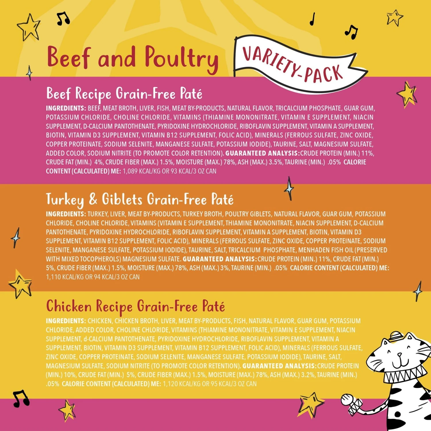 Tiny Tiger Pate Beef & Poultry Recipes Variety Pack Grain-Free Canned Cat Food 8 Tiny Tiger Pate Beef & Poultry Recipes Variety Pack Grain-Free Canned Cat Food - Image 6