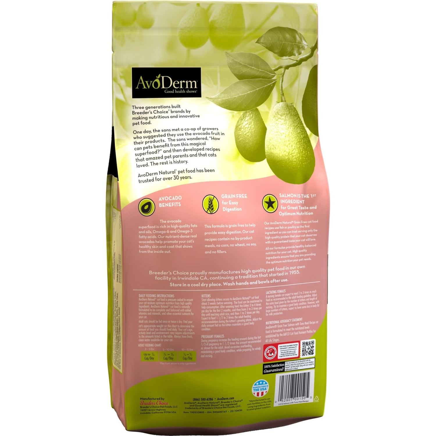 AvoDerm Grain-Free Salmon With Tuna Meal Dry Cat Food 4 AvoDerm Grain-Free Salmon With Tuna Meal Dry Cat Food - Image 2