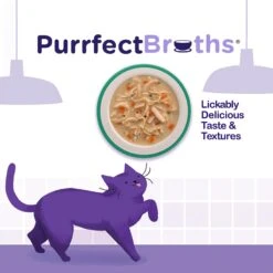 Rachael Ray Nutrish Purrfect Broths All Natural Grain-Free Creamy Chicken Bisque Recipe Cat Food Topper -PurePet Bites Shop 143736 PT4. AC SS1800 V1598561160