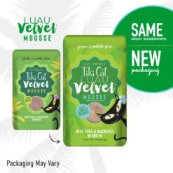 Tiki Cat Luau Velvet Mousse Tuna & Mackerel Grain-Free Wet Cat Food, 2.8-oz Pouch, Case Of 12 -PurePet Bites Shop 145191 PT1. AC SS1800 V1700169543