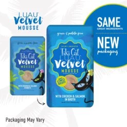 Tiki Cat Luau Velvet Mousse Chicken & Salmon Grain-Free Wet Cat Food, 2.8-oz Pouch, Case Of 12 -PurePet Bites Shop 145193 PT1. AC SS1800 V1700598807