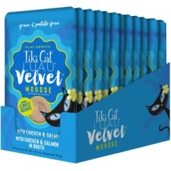 Tiki Cat Luau Velvet Mousse Chicken & Salmon Grain-Free Wet Cat Food, 2.8-oz Pouch, Case Of 12 -PurePet Bites Shop 145193 PT3. AC SS1800 V1700598915