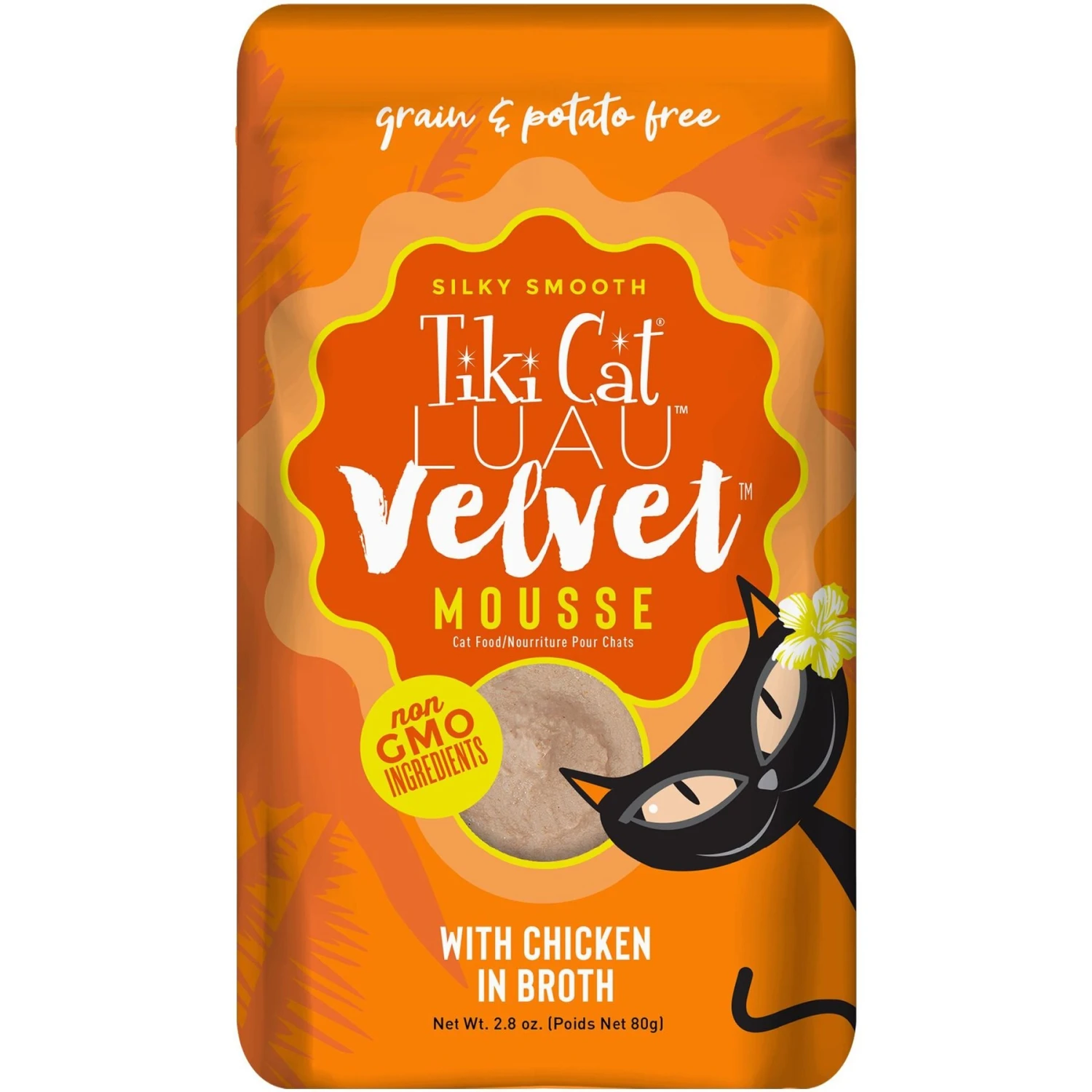 Tiki Cat Luau Velvet Mousse Chicken Grain-Free Wet Cat Food, 2.8-oz Pouch, Case Of 12 3 Tiki Cat Luau Velvet Mousse Chicken Grain-Free Wet Cat Food, 2.8-oz Pouch, Case Of 12
