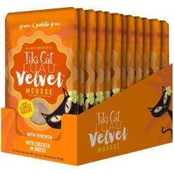 Tiki Cat Luau Velvet Mousse Chicken Grain-Free Wet Cat Food, 2.8-oz Pouch, Case Of 12 9 Tiki Cat Luau Velvet Mousse Chicken Grain-Free Wet Cat Food, 2.8-oz Pouch, Case Of 12 -PurePet Bites Shop 145197 PT3. AC SS1800 V1700598914