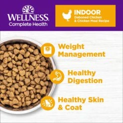 Wellness Complete Health Grain-Free Indoor Deboned Chicken Recipe Dry Cat Food -PurePet Bites Shop 145465 PT3. AC SS1800 V1636516328