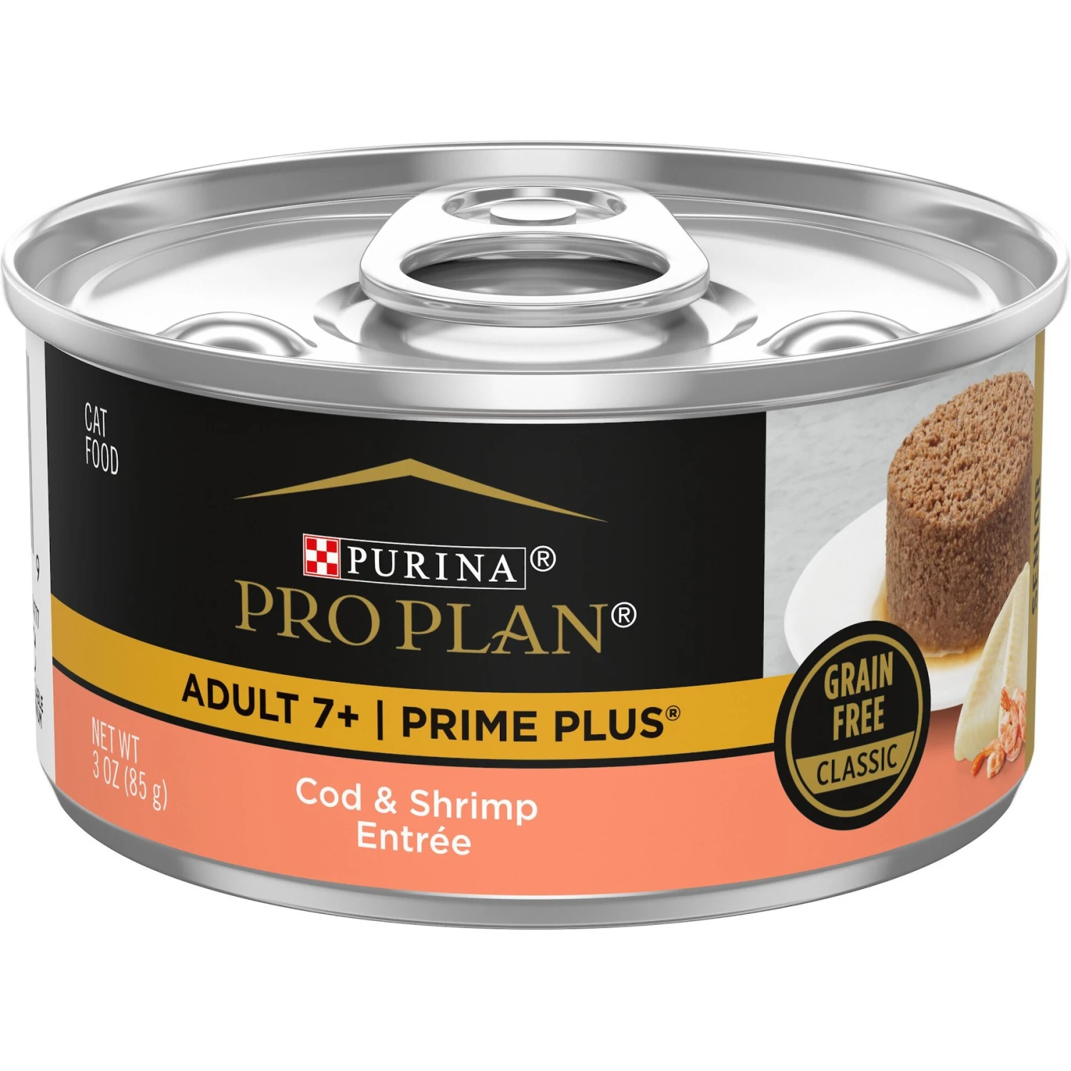 Purina Pro Plan Prime Plus 7+ Classic Cod & Shrimp Grain-Free Entree Canned Cat Food 3 Purina Pro Plan Prime Plus 7+ Classic Cod & Shrimp Grain-Free Entree Canned Cat Food