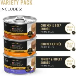 Purina Pro Plan Senior Adult 7+ Poultry & Beef Favorites Pate Variety Pack Canned Cat Food -PurePet Bites Shop 147957 PT1. AC SS1800 V1640907417