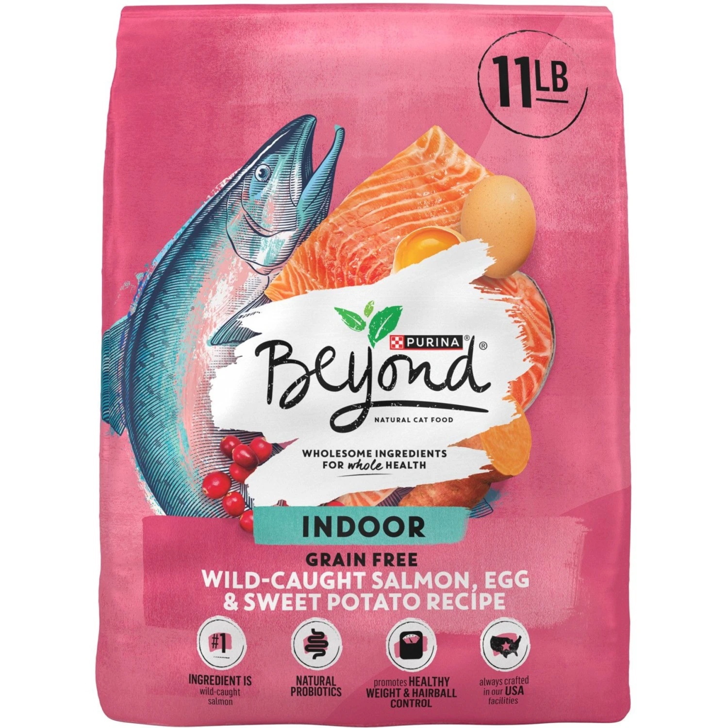 Purina Beyond Simply Indoor Wild-Caught Salmon, Egg & Sweet Potato Recipe Grain-Free Dry Cat Food 3 Purina Beyond Simply Indoor Wild-Caught Salmon, Egg & Sweet Potato Recipe Grain-Free Dry Cat Food