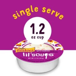 Friskies Lil' Soups With Shrimp In A Velvety Chicken Broth Lickable Cat Food Topper -PurePet Bites Shop 148068 PT3. AC SS1800 V1695847918