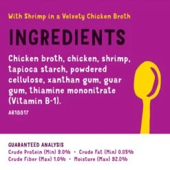 Friskies Lil' Soups With Shrimp In A Velvety Chicken Broth Lickable Cat Food Topper -PurePet Bites Shop 148068 PT4. AC SS1800 V1695847918