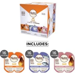Nutro Perfect Portions Grain-Free Variety Pack Chicken, Salmon & Tuna, Chicken & Liver Pate Recipe Adult Wet Cat Food Trays -PurePet Bites Shop 148864 PT3. AC SS1800 V1702678347