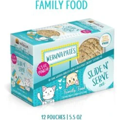 Weruva Slide N' Serve Family Food Chicken Breast Dinner With Tuna Pate Grain-Free Cat Food Pouches 18 Weruva Slide N' Serve Family Food Chicken Breast Dinner With Tuna Pate Grain-Free Cat Food Pouches -PurePet Bites Shop 149520 PT7. AC SS1800 V1674243648