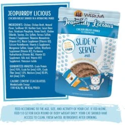 Weruva Slide N' Serve Jeopurrdy Licious Chicken Dinner Pate Grain-Free Cat Food Pouches -PurePet Bites Shop 149522 PT4. AC SS1800 V1674161485