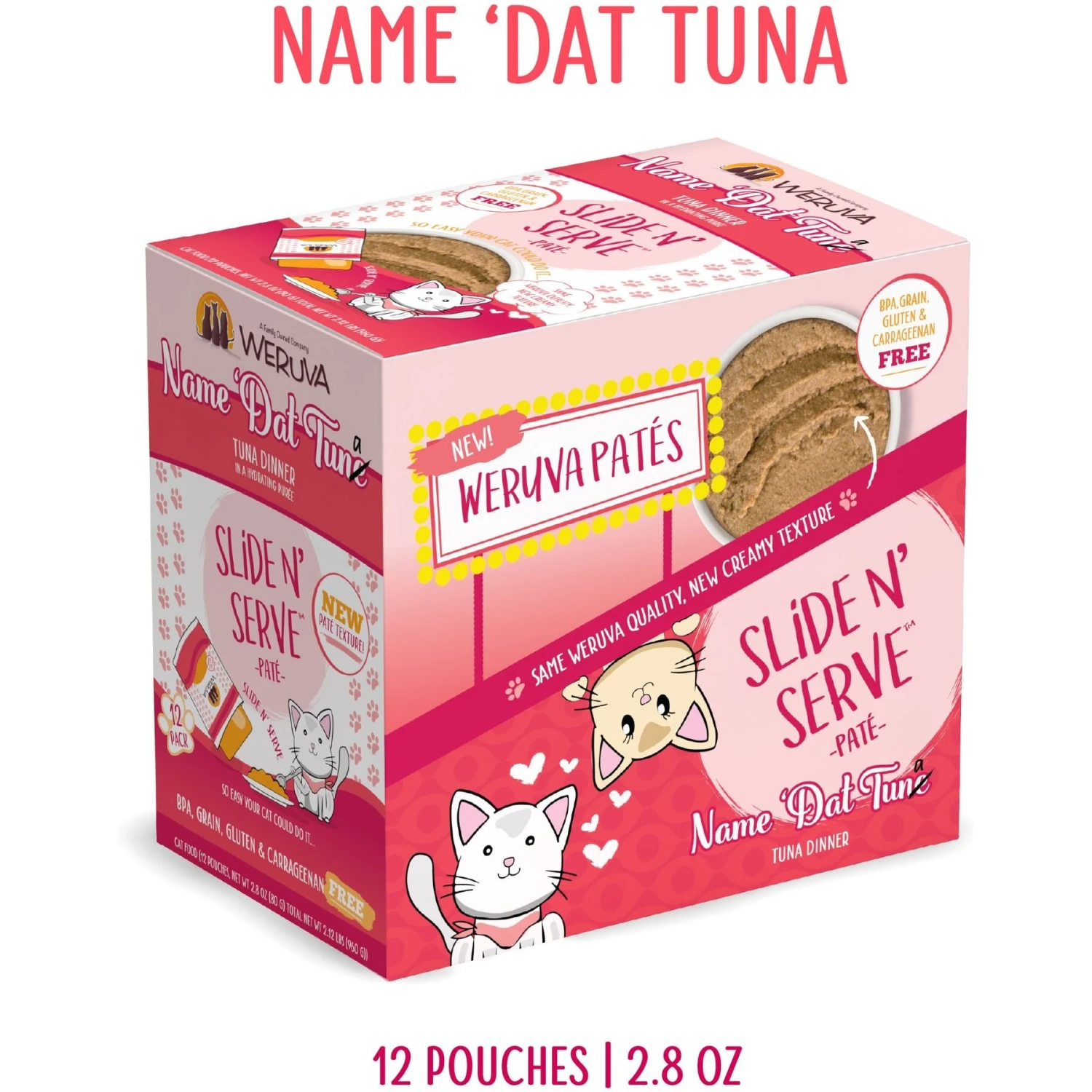 Weruva Slide N' Serve Name 'Dat Tuna Tuna Dinner Pate Grain-Free Cat Food Pouches 4 Weruva Slide N' Serve Name 'Dat Tuna Tuna Dinner Pate Grain-Free Cat Food Pouches - Image 2