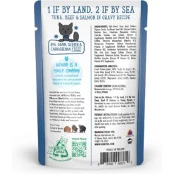 Weruva Cats In The Kitchen 1 If By Land, 2 If By Sea Tuna, Beef & Salmon Recipe Grain-Free Cat Food Pouches -PurePet Bites Shop 149775 PT3. AC SS1800 V1700860154