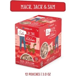 Weruva Cats In The Kitchen Mack, Jack & Sam Salmon, Mackerel & Tuna Recipe Grain-Free Cat Food Pouches -PurePet Bites Shop 149776 PT2. AC SS1800 V1700860104