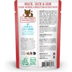 Weruva Cats In The Kitchen Mack, Jack & Sam Salmon, Mackerel & Tuna Recipe Grain-Free Cat Food Pouches -PurePet Bites Shop 149776 PT3. AC SS1800 V1700860156