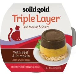 Solid Gold Triple Layer Mousse & Shreds With Real Beef & Pumpkin Wet Cat Food