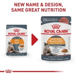 Royal Canin Feline Care Nutrition Hair & Skin Care Chunks In Gravy Pouch Cat Food, 3-oz, Case Of 12 -PurePet Bites Shop 151283 PT1. AC SS1800 V1697739430