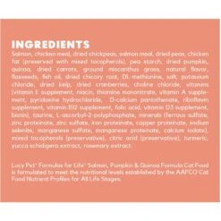 Lucy Pet Products Formulas For Life Salmon, Pumpkin & Quinoa Formula Grain-Free Dry Cat Food -PurePet Bites Shop 151358 PT6. AC SS1800 V1581708827