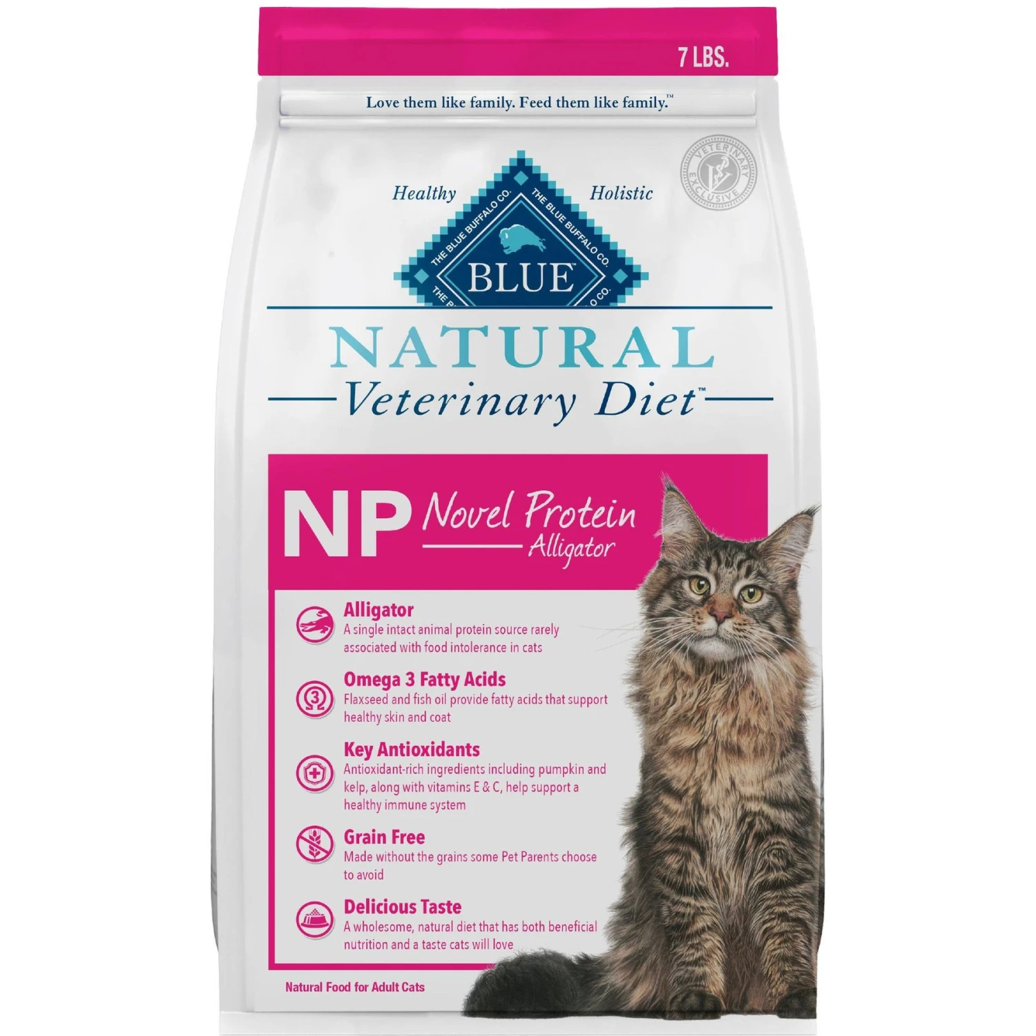 Blue Buffalo Natural Veterinary Diet NP Novel Protein Alligator Grain-Free Dry Cat Food 3 Blue Buffalo Natural Veterinary Diet NP Novel Protein Alligator Grain-Free Dry Cat Food