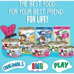 BFF OMG Lots-O-Luck! Duck & Tuna Dinner In Gravy Grain-Free Canned Cat Food -PurePet Bites Shop 154844 PT4. AC SS1800 V1646854389