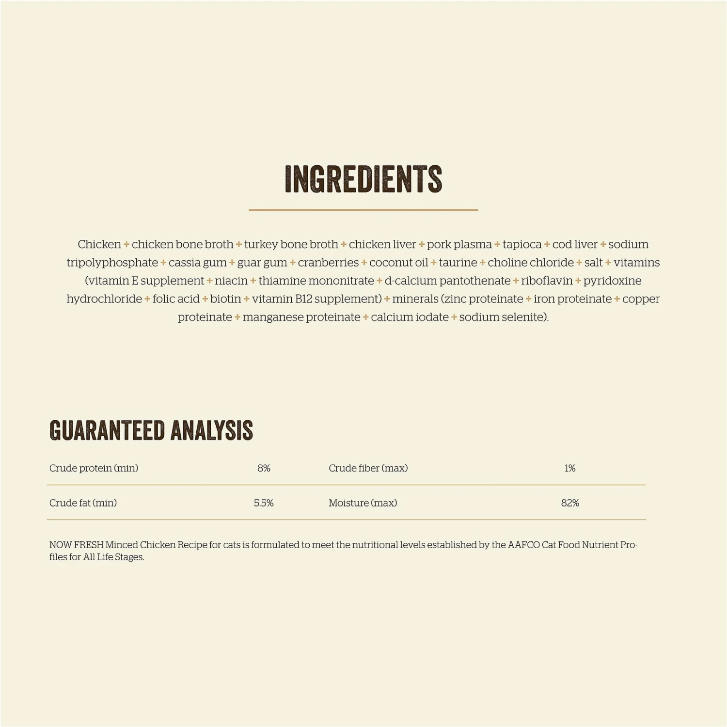 Now Fresh Grain-Free Minced Chicken Recipe Wet Cat Food 6 Now Fresh Grain-Free Minced Chicken Recipe Wet Cat Food - Image 4