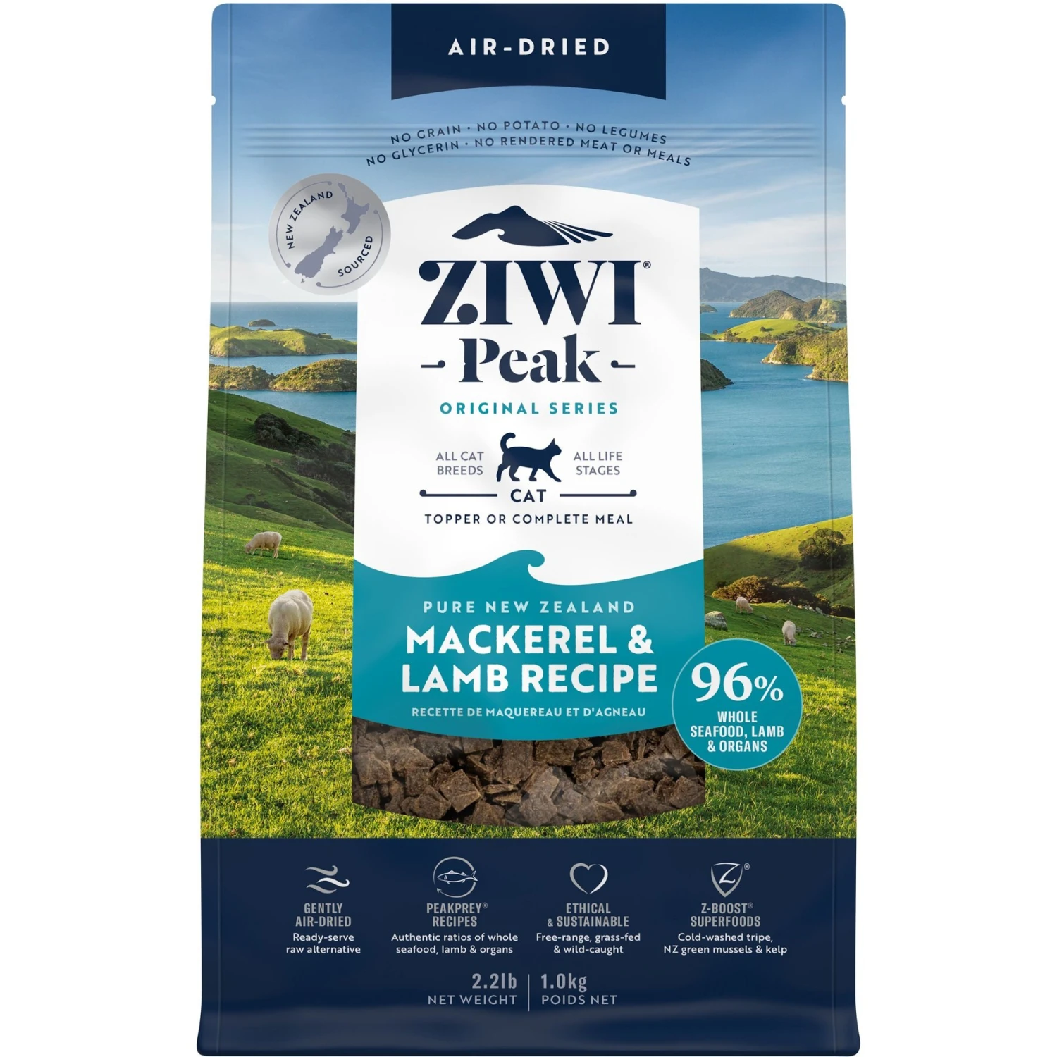 ZIWI Peak Air-Dried Mackerel & Lamb Recipe Cat Food 3 ZIWI Peak Air-Dried Mackerel & Lamb Recipe Cat Food