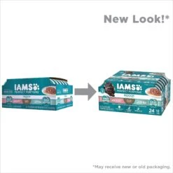 Iams Perfect Portions Indoor Tuna & Salmon Recipe Grain-Free Cuts In Gravy Variety Pack Adult Wet Cat Food Trays -PurePet Bites Shop 159241 PT2. AC SS1800 V1626816992