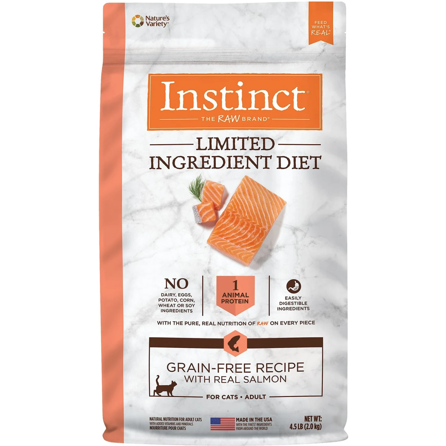 Instinct Limited Ingredient Diet Grain-Free Recipe With Real Salmon Freeze-Dried Raw Coated Adult Dry Cat Food 3 Instinct Limited Ingredient Diet Grain-Free Recipe With Real Salmon Freeze-Dried Raw Coated Adult Dry Cat Food