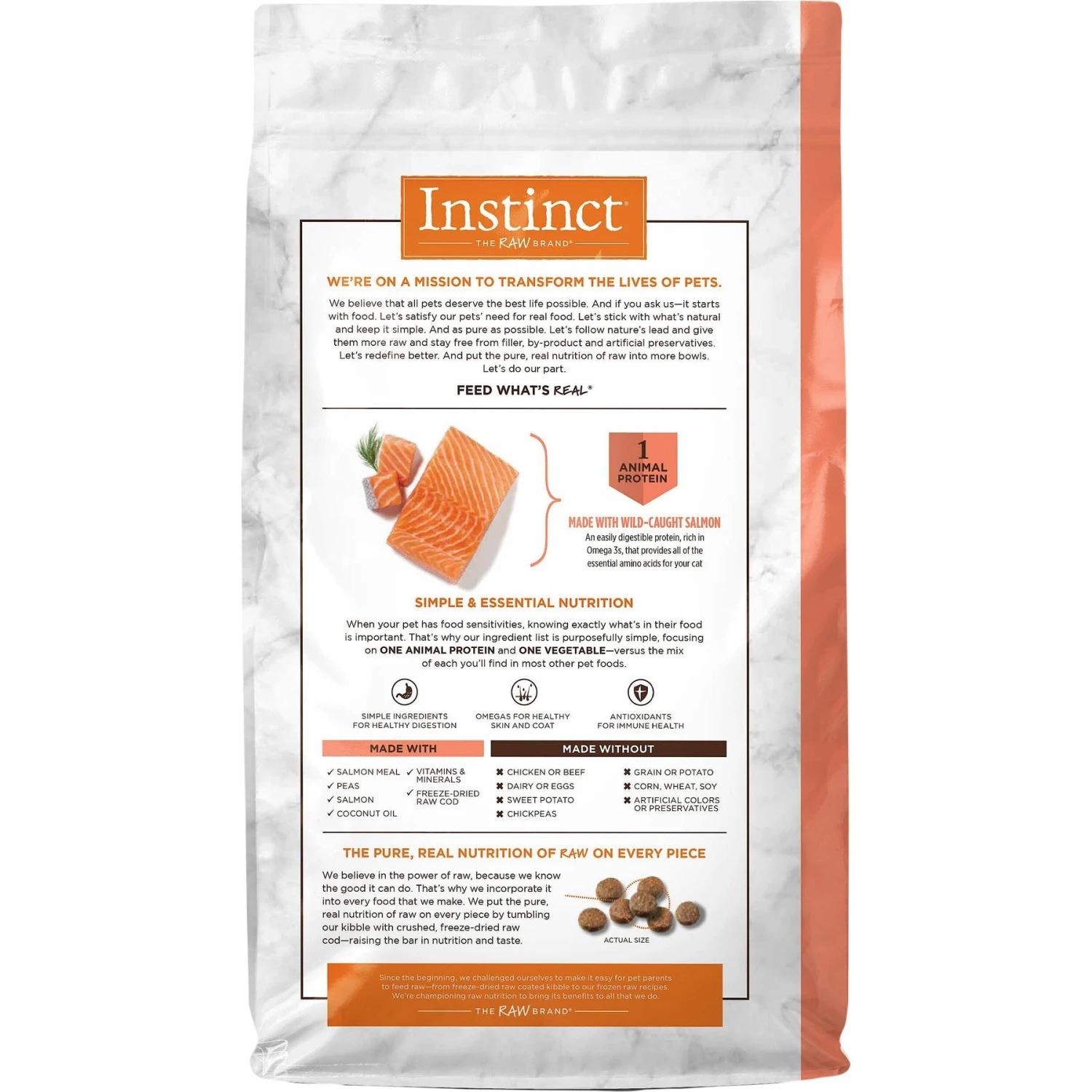 Instinct Limited Ingredient Diet Grain-Free Recipe With Real Salmon Freeze-Dried Raw Coated Adult Dry Cat Food 4 Instinct Limited Ingredient Diet Grain-Free Recipe With Real Salmon Freeze-Dried Raw Coated Adult Dry Cat Food - Image 2