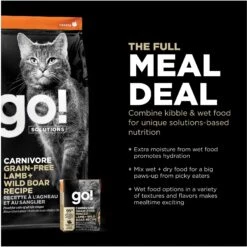 Go! Solutions Carnivore Grain-Free Lamb + Wild Boar Recipe Dry Cat Food 16 Go! Solutions Carnivore Grain-Free Lamb + Wild Boar Recipe Dry Cat Food -PurePet Bites Shop 162830 PT5. AC SS1800 V1638483711