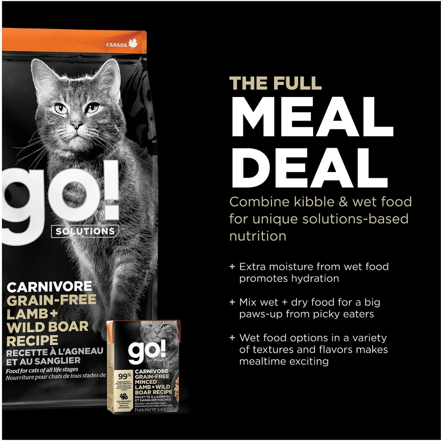 Go! Solutions Carnivore Grain-Free Lamb + Wild Boar Recipe Dry Cat Food 8 Go! Solutions Carnivore Grain-Free Lamb + Wild Boar Recipe Dry Cat Food - Image 6