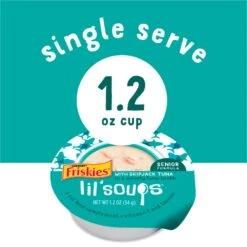 Friskies Lil' Soups With Skipjack Tuna In A Velvety Tuna Broth Senior Formula Lickable Cat Food Topper 13 Friskies Lil' Soups With Skipjack Tuna In A Velvety Tuna Broth Senior Formula Lickable Cat Food Topper -PurePet Bites Shop 166140 PT3. AC SS1800 V1695847856