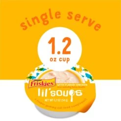 Friskies Lil' Soups With Flaked Chicken In A Velvety Tuna Broth Lickable Cat Food Topper -PurePet Bites Shop 166142 PT3. AC SS1800 V1695836452