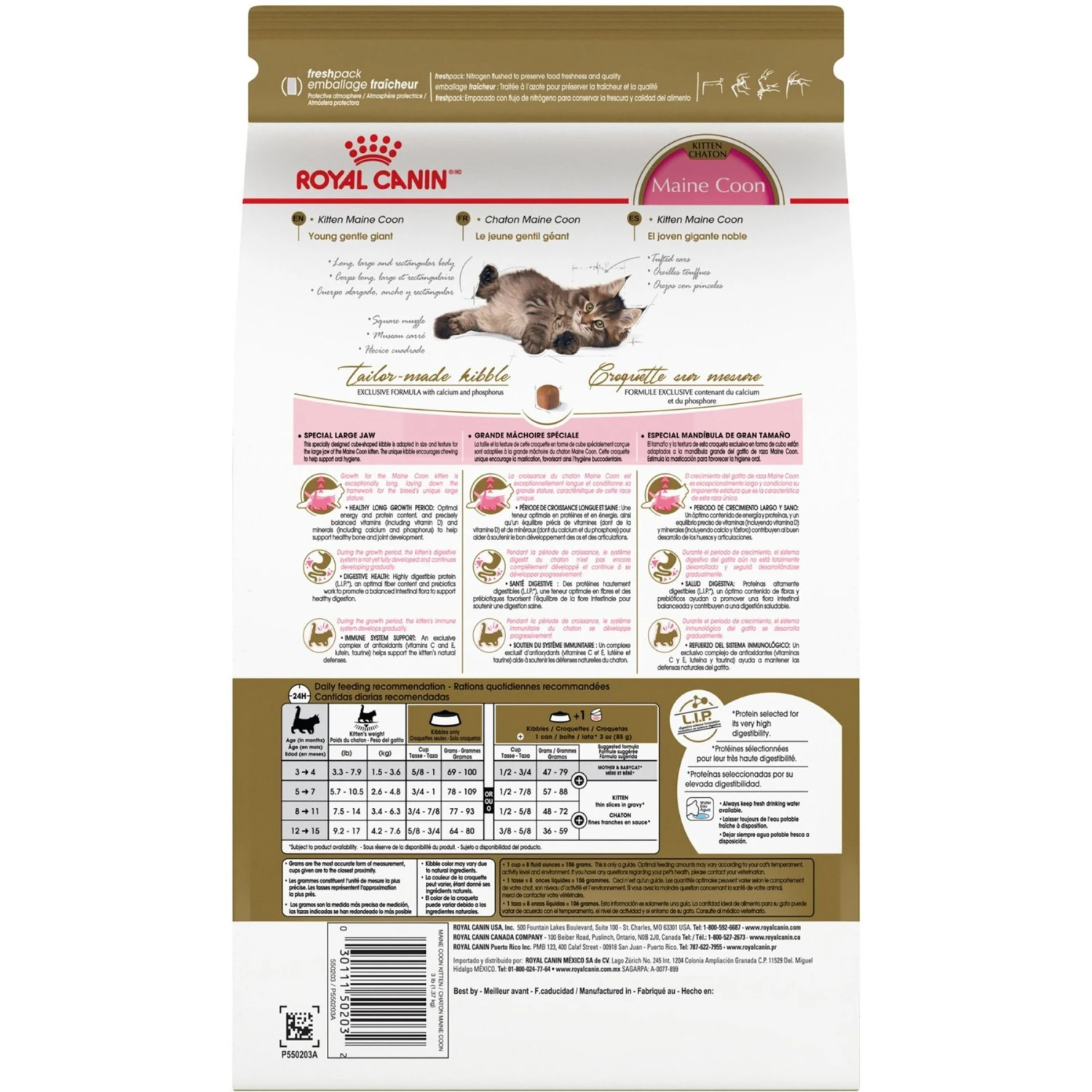 Royal Canin Feline Breed Nutrition Maine Coon Kitten Dry Cat Food, 3-lb Bag 5 Royal Canin Feline Breed Nutrition Maine Coon Kitten Dry Cat Food, 3-lb Bag - Image 3