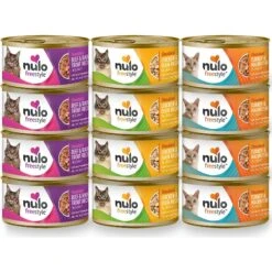 Nulo Freestyle Shredded Chicken & Duck, Shredded Beef & Rainbow Trout, Shredded Turkey & Halibut Grain-Free Variety Pack Canned Cat Food -PurePet Bites Shop 176593 PT8. AC SS1800 V1559752320