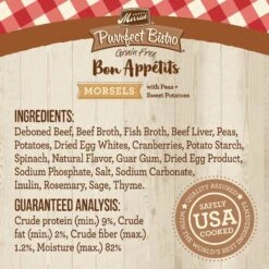 Merrick Purrfect Bistro Bon Appetits Grain-Free Beef Recipe Morsels In Gravy Adult Cat Food Pouches -PurePet Bites Shop 176649 PT3. AC SS1800 V1628569622