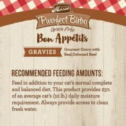 Merrick Purrfect Bistro Bon Appetits Grain-Free Beef Recipe Chunks In Gravy Adult Cat Food Pouches -PurePet Bites Shop 176659 PT4. AC SS1800 V1628562429