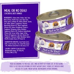 Weruva Classic Cat Meal Or No Deal Chicken & Beef Pate Canned Cat Food -PurePet Bites Shop 178184 PT5. AC SS1800 V1674149987