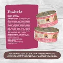 Weruva Classic Cat Stewlander Duck & Salmon In Gravy Stew Canned Cat Food -PurePet Bites Shop 178200 PT3. AC SS1800 V1672263575