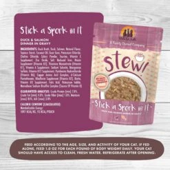 Weruva Classic Cat Stick A Spork In It Duck & Salmon In Gravy Stew Cat Food Pouches -PurePet Bites Shop 178215 PT2. AC SS1800 V1672265229