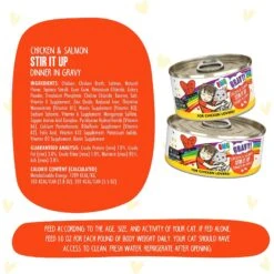 BFF OMG Stir It Up! Chicken & Salmon In Gravy Wet Canned Cat Food -PurePet Bites Shop 182267 PT6. AC SS1800 V1647904644